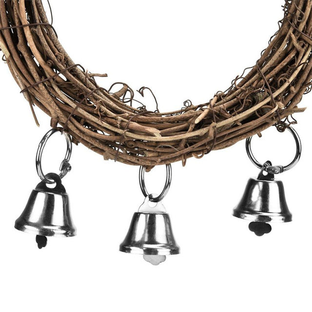 1 Set Rattan Pet Bird Parrot Swing Cage Toy Nature